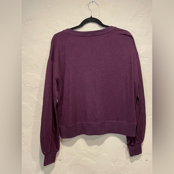 PAIGE Eggplant Purple V-Neck Sweater - Picture 2 of 7